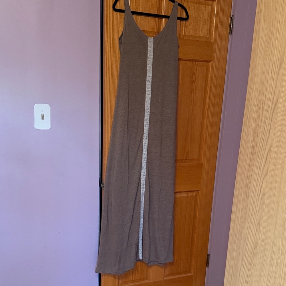 Cynthia Rowley 100% Linen Brown Maxi Dress